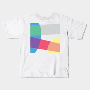 Colorful Abstract Geometry Lines Kids T-Shirt